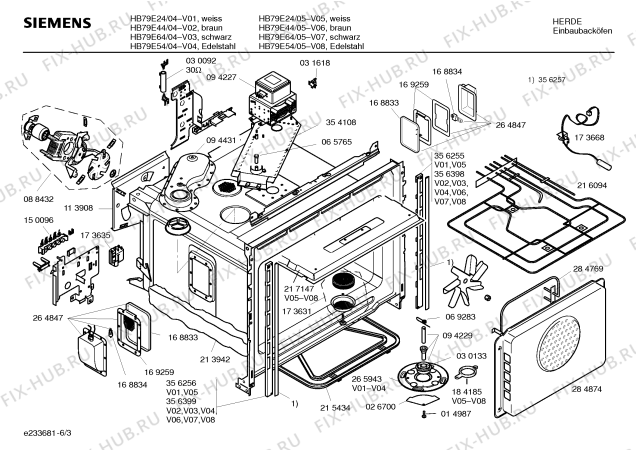 Схема №4 HB79E64 с изображением Инструкция по эксплуатации для плиты (духовки) Siemens 00528468