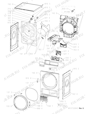 Схема №1 HSCX 80320 с изображением Запчасть для стиральной машины Whirlpool 481010780290