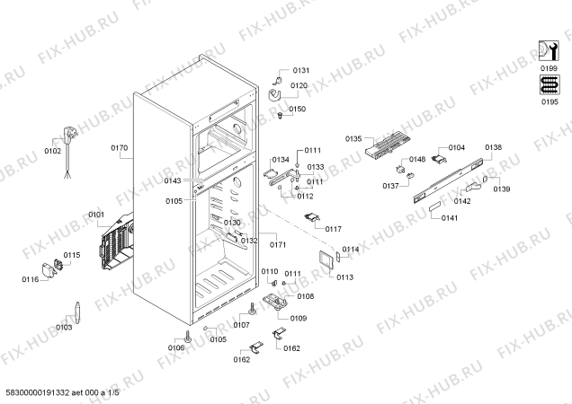 Схема №2 BD2556W3IN с изображением Клапан для холодильника Bosch 00796603