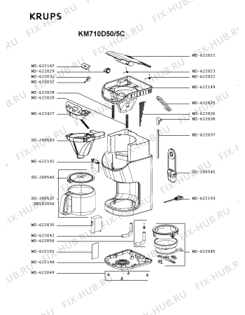 Схема №1 KM506550/5CB с изображением Держатель фильтра для электрокофемашины Krups SS-200543