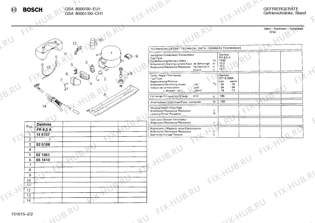 Взрыв-схема холодильника Bosch GSA80001 GSA8000 - Схема узла 02