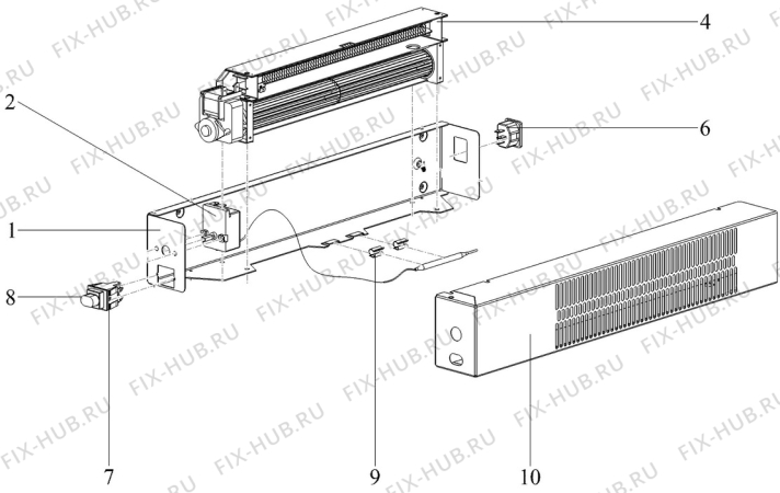 Взрыв-схема микроволновой печи Electrolux EED14700OZ - Схема узла Section 2