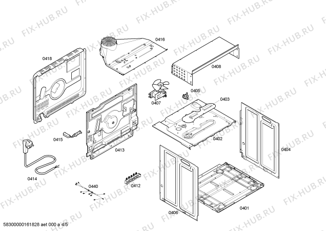 Взрыв-схема плиты (духовки) Bosch HBG43T420 H.BO.NP.L2D.IN.GLASS.B4/.B.E0_C/// - Схема узла 04