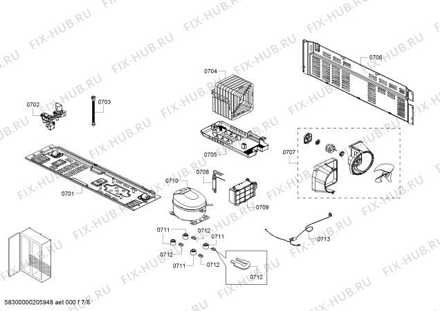 Схема №5 B20CS30SNS с изображением Направляющая для холодильной камеры Bosch 11023240