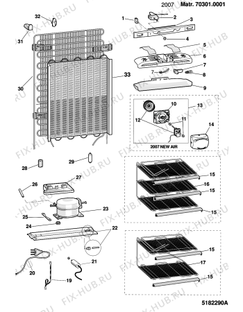 Взрыв-схема холодильника Indesit BIAA13VSIDR (F077288) - Схема узла