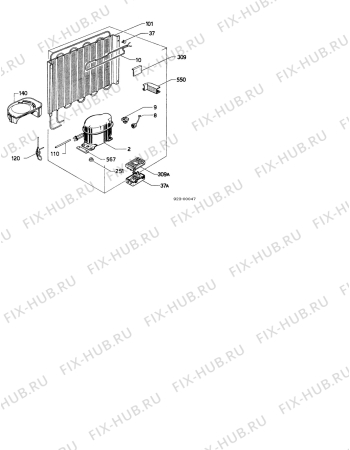 Взрыв-схема холодильника Electrolux ER1523T - Схема узла Functional parts