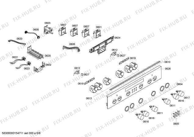 Схема №2 PHCB595550 с изображением Стеклокерамика для электропечи Bosch 00710432