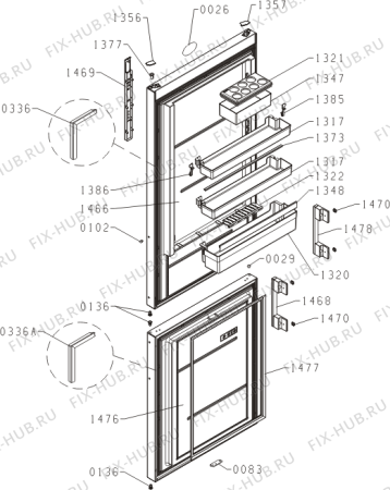 Взрыв-схема холодильника Panasonic NR-BN34EX2-E (560905, HZF3769E) - Схема узла 02
