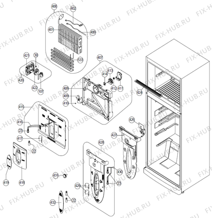 Схема №4 NRF71433W (248710, GN465MCEX.STK) с изображением Панель ящика для холодильной камеры Gorenje 291687