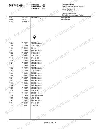 Схема №9 FM741Y6FF с изображением Инструкция по эксплуатации для телевизора Siemens 00531174