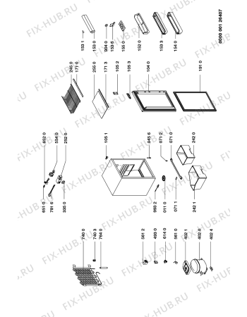 Схема №1 A 5634 F/1 с изображением Поверхность для холодильной камеры Whirlpool 481941879454