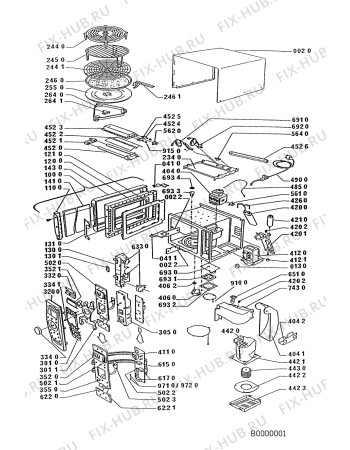 Схема №1 AVM 215 WH с изображением Дверца для микроволновой печи Whirlpool 481944238243