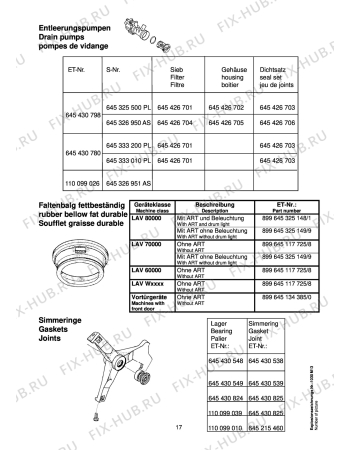 Схема №7 LAV50720-W с изображением Порошкоприемник (дозатор) для стиральной машины Aeg 1106264003