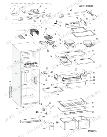 Взрыв-схема холодильника Ariston MTMN1902FSKEX (F077023) - Схема узла