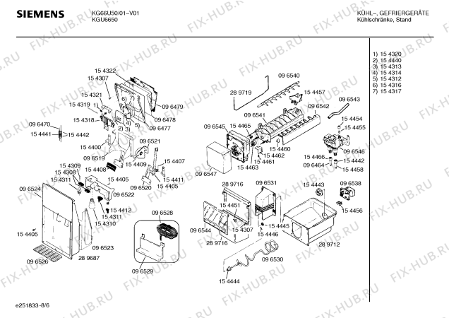 Схема №3 KGU6650 с изображением Защитный выключатель мотора для холодильника Siemens 00154467