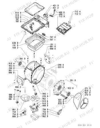 Схема №1 S 800 TL1 с изображением Обшивка для стиралки Whirlpool 481245215244