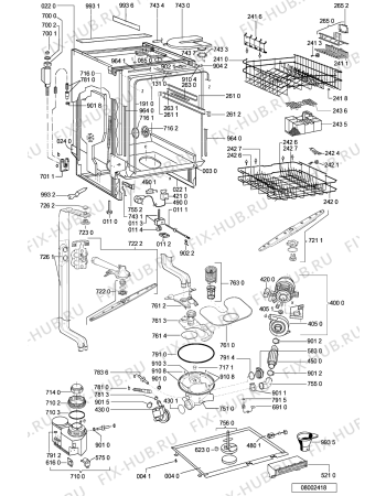 Схема №2 GSU 4551 C-WS с изображением Панель для посудомоечной машины Whirlpool 481245372006