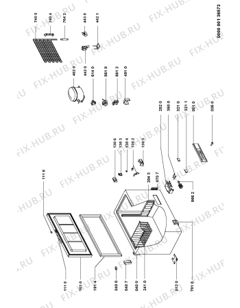 Схема №1 CF 51 PH с изображением Дверь для холодильника Whirlpool 481944269325