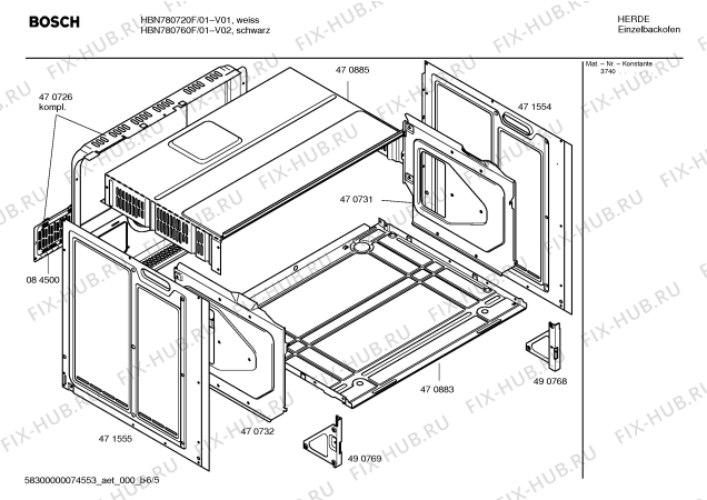 Схема №2 HBN780760 с изображением Панель управления для духового шкафа Bosch 00436862