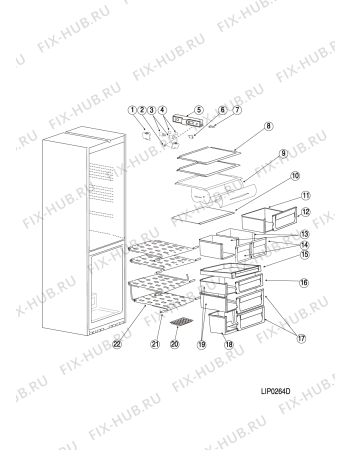 Взрыв-схема холодильника Hotpoint-Ariston HBM12014 (F074548) - Схема узла