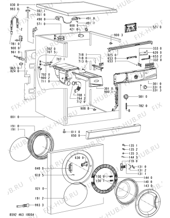 Схема №1 AWO/D 45433 с изображением Емкость для стиральной машины Whirlpool 481241818709