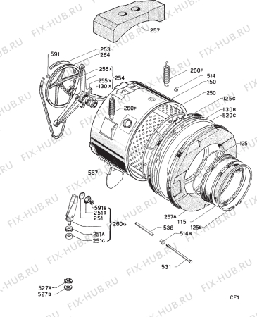 Взрыв-схема стиральной машины Zanussi FL924N - Схема узла Command panel 037