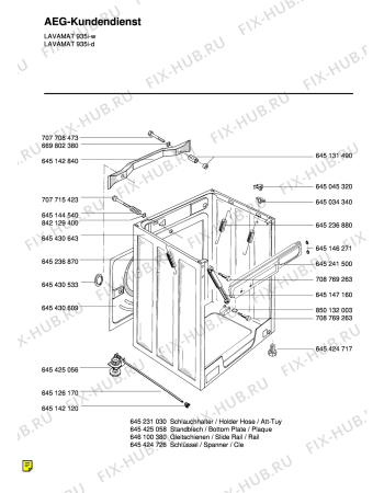 Взрыв-схема стиральной машины Aeg LAV715 SENS W - Схема узла Tub