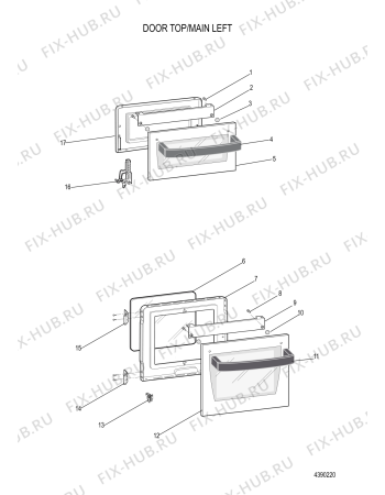 Взрыв-схема плиты (духовки) Hotpoint EG1000EX (F053961) - Схема узла