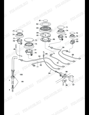 Взрыв-схема плиты (духовки) DELONGHI PGX 965 Termostato COPRECI - Схема узла 3