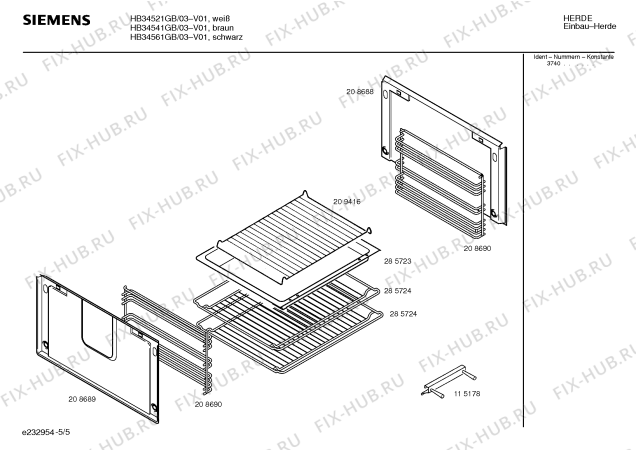 Схема №3 HB28040GB с изображением Ручка управления духовкой для духового шкафа Siemens 00162272