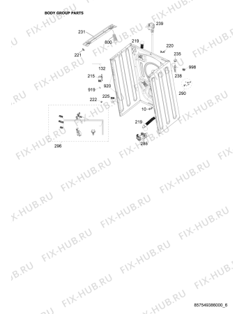 Схема №4 AWG/B M7080S с изображением Кнопка, ручка переключения для стиральной машины Whirlpool 482000006032
