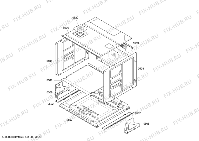 Схема №4 B6774B0GB с изображением Модуль реле для плиты (духовки) Bosch 00642259