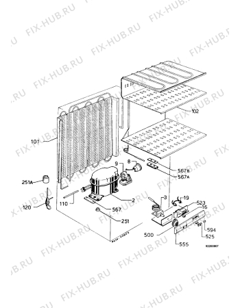 Взрыв-схема холодильника Zanussi ZI2120F - Схема узла Functional parts