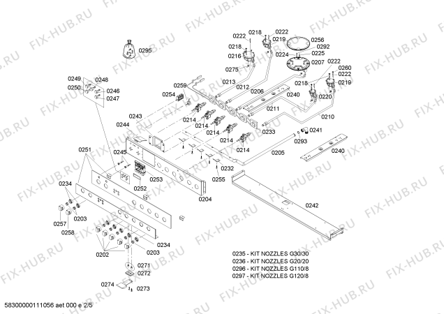 Схема №2 HSB745055 Bosch с изображением Переключатель для плиты (духовки) Bosch 00445713