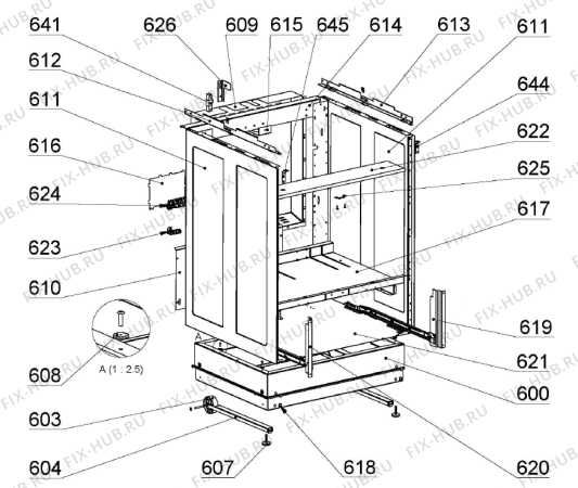 Взрыв-схема вытяжки Gorenje C446K A42001156 SE   -White FS 60 (900000438, A42001156) - Схема узла 06