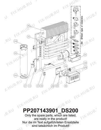 Взрыв-схема холодильника Dometic DS200 - Схема узла Cooling generator