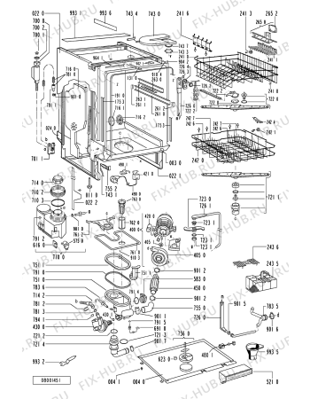 Схема №2 ADG 3450 WH с изображением Панель для посудомойки Whirlpool 481245370612