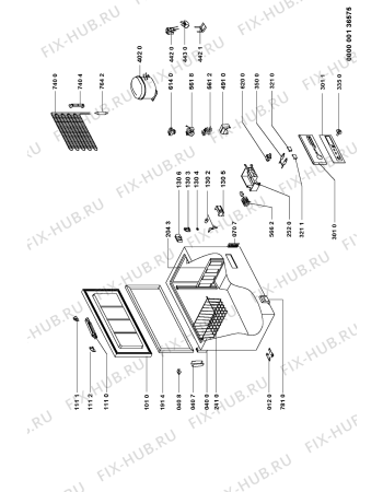 Схема №1 GT 4542/0 T WS с изображением Дверка для холодильника Whirlpool 481241619557