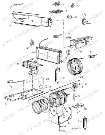 Взрыв-схема стиральной машины Husqvarna Electrolux QW315T - Схема узла W40 Electrical details G