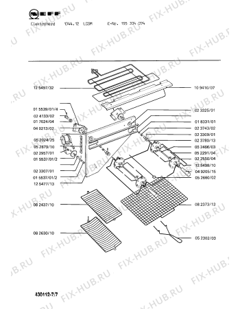 Взрыв-схема плиты (духовки) Neff 195305158 1344.11LCS - Схема узла 07