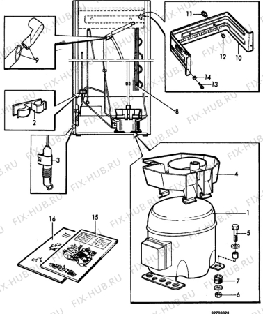 Взрыв-схема холодильника Electrolux RF938 - Схема узла C10 Cold, users manual