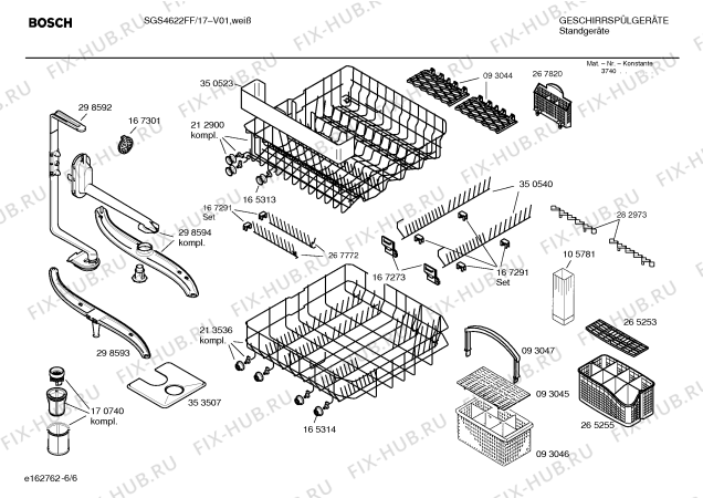 Взрыв-схема посудомоечной машины Bosch SGS4622FF - Схема узла 06