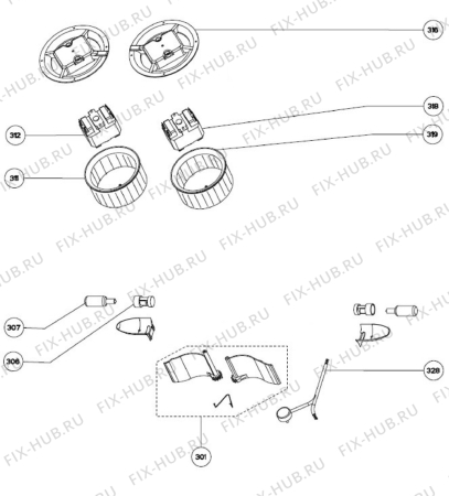 Взрыв-схема вытяжки Electrolux DVK5510SW - Схема узла Motor
