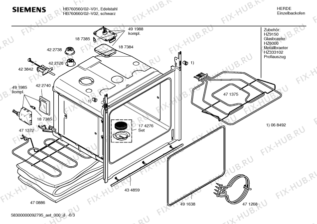 Схема №4 HB760660 с изображением Панель управления для духового шкафа Siemens 00436465