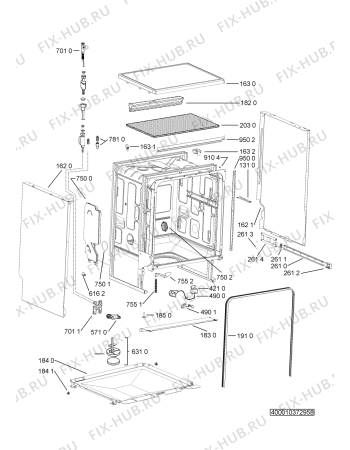 Схема №2 GSFP 7153 A+ IN с изображением Панель для посудомойки Whirlpool 480140102456
