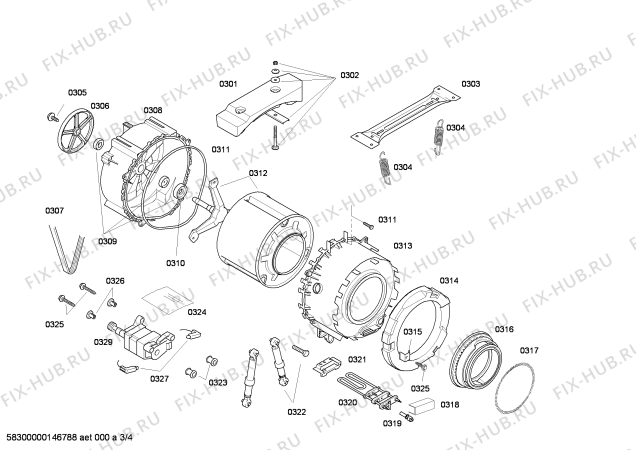 Схема №4 4TS860XT с изображением Силовой модуль для стиралки Bosch 00640052