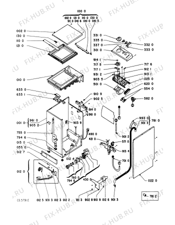 Схема №1 AWG 046/WP с изображением Декоративная панель для стиральной машины Whirlpool 481945328161