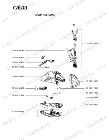 Схема №1 GV8160C0/23 с изображением Криостат для электроутюга Calor CS-00098487