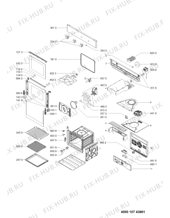 Схема №1 AKP214IX1 (F091059) с изображением Наставление для электропечи Indesit C00384233