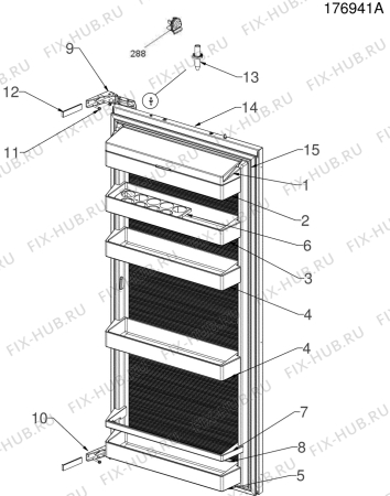 Взрыв-схема холодильника Electrolux IK24511RE - Схема узла Door 003